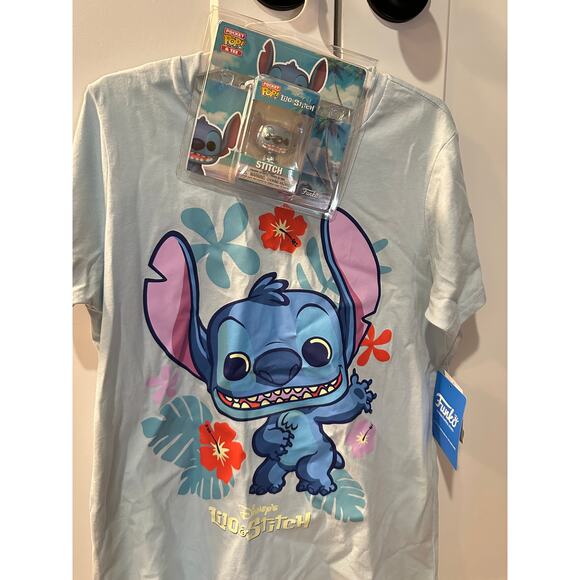 Lilo N Stitch Pocket Pop Short Sleeve Graphic T-Shirt- Size Adult Small - Picture 1 of 6